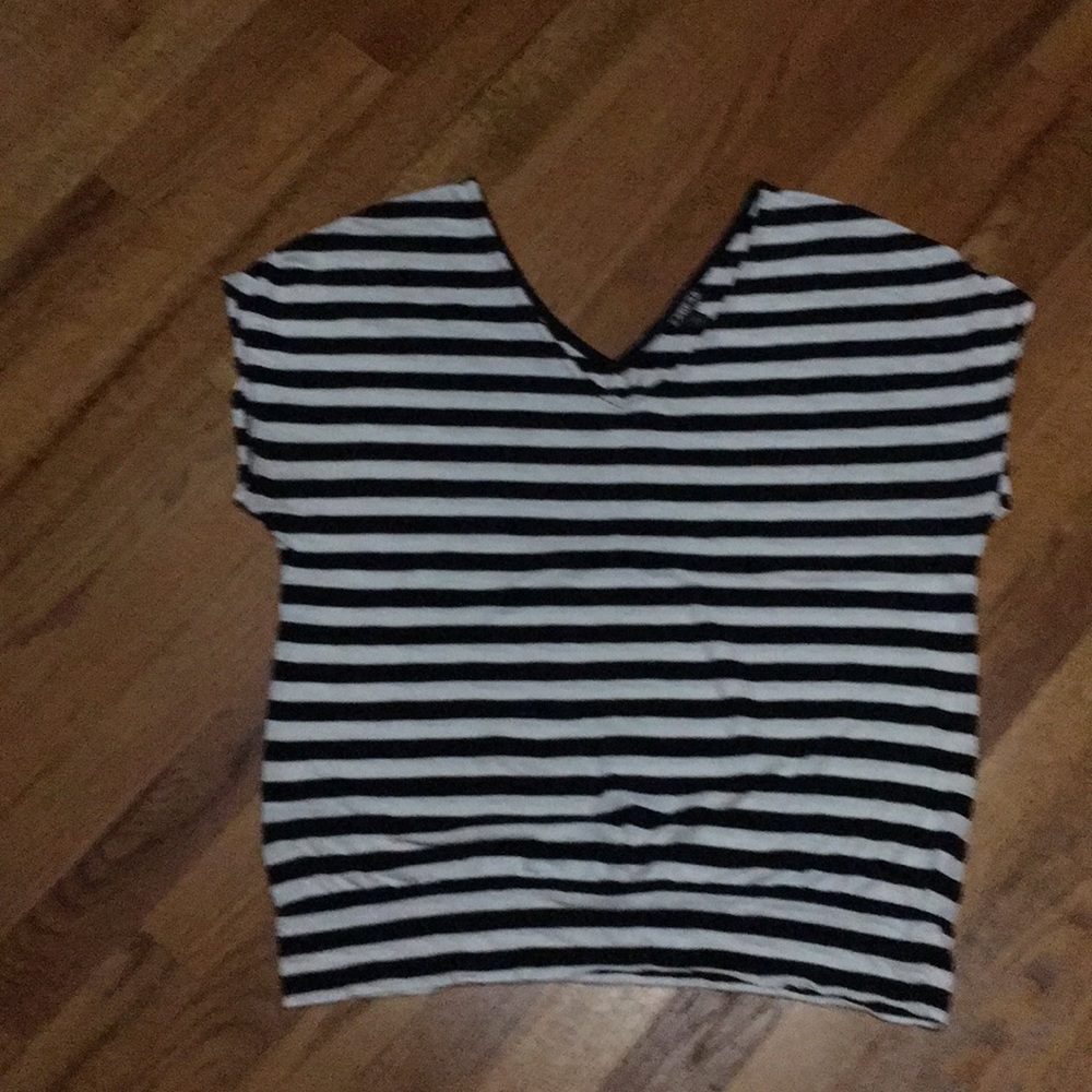 Express Black and white striped shirt